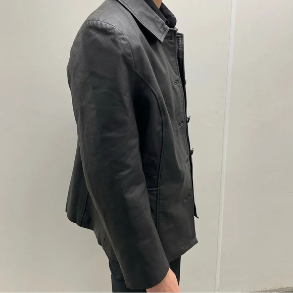 🧥Women’s Black Croft and Barrow Leather Jacket -  Size Large 🖤 - Picture 5 of 13